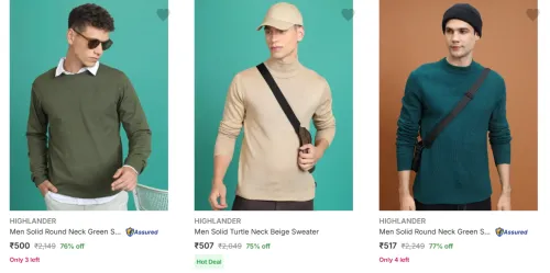 Image of Highlander Men's Sweaters upto 77% Discount