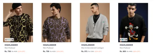 Image of Highlander Men's Sweaters upto 83% Discount