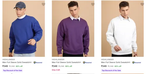 Image of Highlander Men's Sweatshirts upto 80% Discount