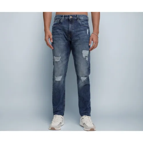 Image of Highlander Mens Tapered Fit Denim Jeans|Jeans 