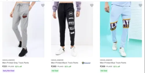Image of Highlander Men's Track Pants upto 82% Discount