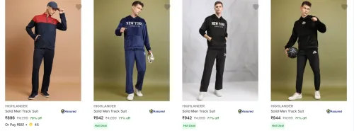 Image of Highlander Men's Tracksuits upto 79% Discount