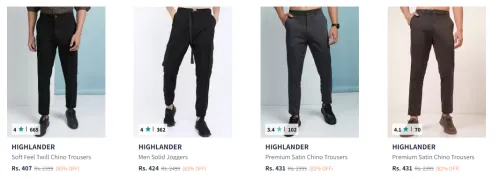 Image of highlander mens trouser Minimum 80% Discount