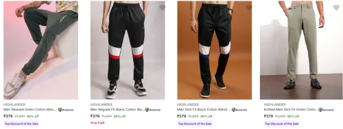 Image of Highlander Men's Trousers upto 80% Discount