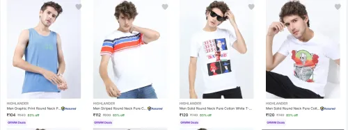 Image of Highlander Men's T Shirts Starting @ ₹104