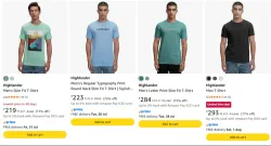 Highlander Mens Tshirts upto 77% discount 