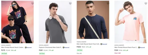 Image of Highlander Men's T Shirts Upto 83% Discount