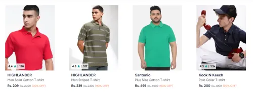 Image of HIGHLANDER Polo Tshirts Men at minimum 90% Discount