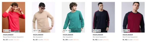 Image of HIGHLANDER Sweatshirts starting @ ₹337