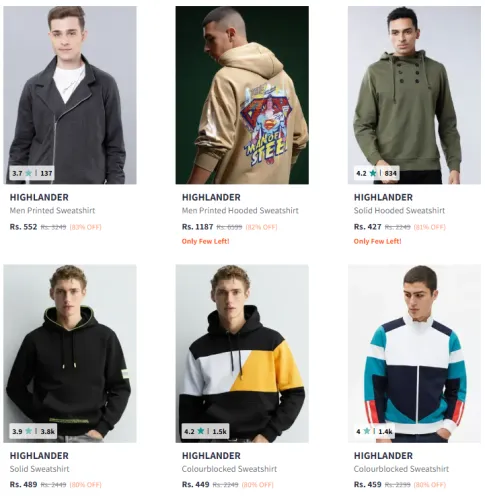 Image of HIGHLANDER Sweatshirts @ Up to 80% Discount