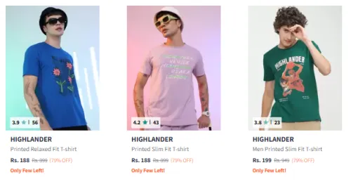 Image of Highlander Tshirt Starting at ₹188