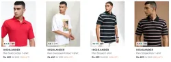 Highlander Tshirts Men at minimum 86% Discount