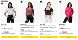 HIGH STAR Women Tops upto 90% Discount