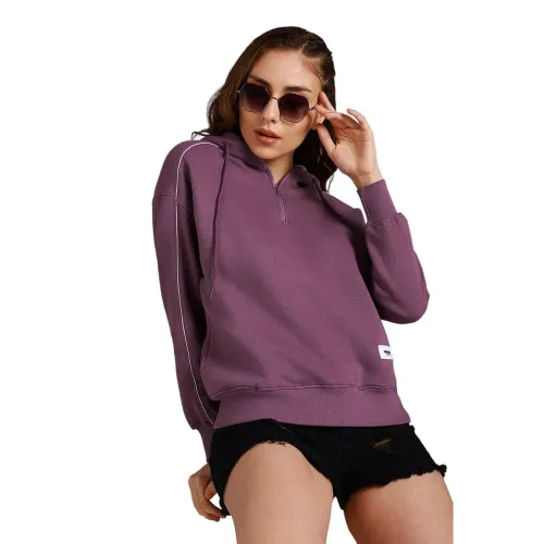 Image of HIGH Star Women's Cotton Hooded Neck Sweatshirt