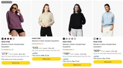 Highstar Womens sweatshirts upto 91% discount 