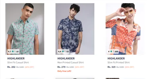 Image of Higlander Men Fashion Shirt Minimum 80% Discount 