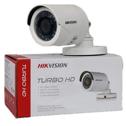 Image of HIKVISION 2MP Eco HD 1080P Night Vision Bullet Outdoor Wired CCTV Camera for 2MP & Above DVRs, White