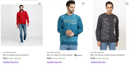 Image of Hilfire Region Men's Sweatshirts upto 85% Discount