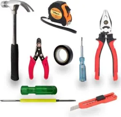Hillgrove Hand Tool Kit,Plier, Hammer, Screwdriver, Wire Cutter, Measuring Tape (8 Tools)