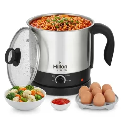 Hilton 1.5Ltr Multipurpose Electric Kettle with Steamer 600W
