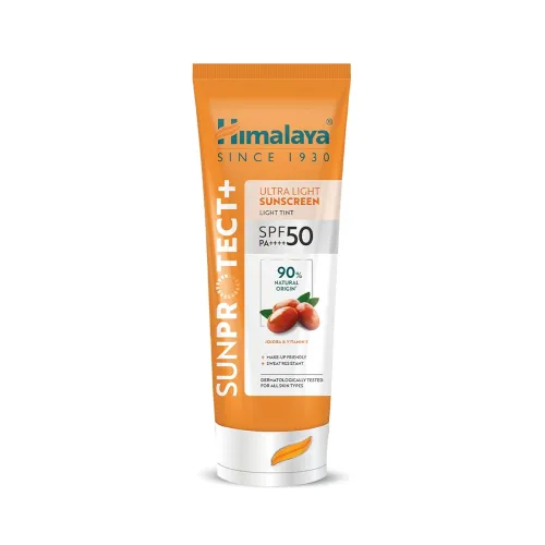 Image of Himalaya All Sunprotect + | Ultra-Light Tint Sunscreen Cream | Spf 50 Pa ++++ | 90% Natural Origin Ingredients | 98% Bro