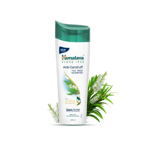 Image of Himalaya Anti-Dandruff Tea Tree Shampoo 340 ml | with Tea Tree oil, Aloe Vera & Natural Proteins | Up to 100% Free From 