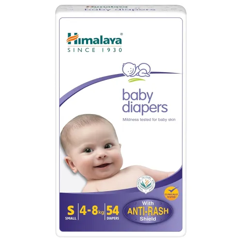 Image of Himalaya Baby Diapers, Small (4-8 kg), 54 Count