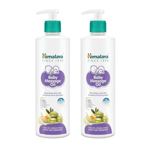 Image of Himalaya Baby Massage Oil, 1L – 500ml x Pack of 2