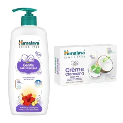 Himalaya Baby Shampoo (400ml) + Creme Cleansing Baby Bar (75 gm) - Combo Set