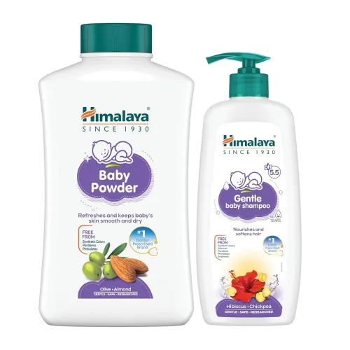 Image of Himalaya Baby Shampoo (400ml) + Baby Powder (700g)