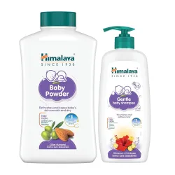 Himalaya Baby Shampoo (400ml) + Baby Powder (700g)