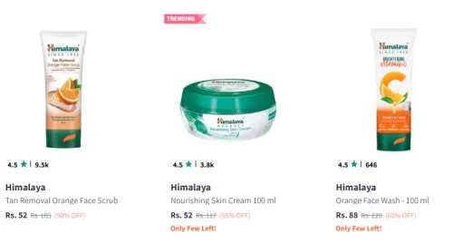 Image of Himalaya Beauty Products at Minimum 50% Discount