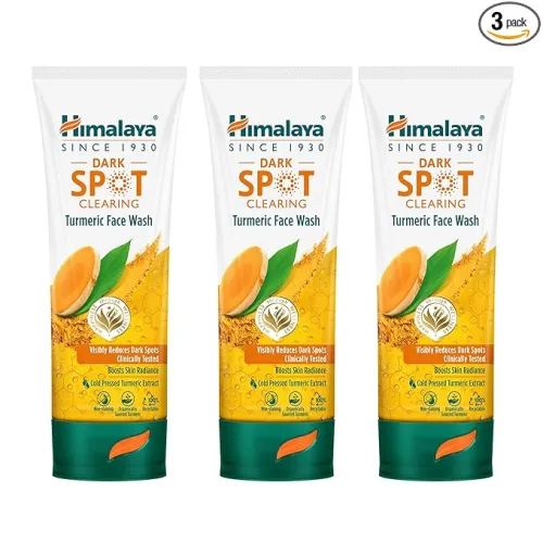 Image of Himalaya Dark Spot Clearing Turmeric Face Wash 100ml (Pack of 3)