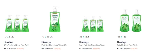 Image of Himalaya Face Wash upto 60% Discount