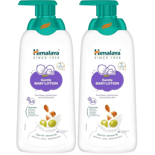 Image of Himalaya Gentle Baby Lotion 400ml with Almond oil, Olive oil, Country Mallow