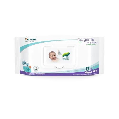 Image of Himalaya Gentle Baby Wipes, 72 Wipes,White