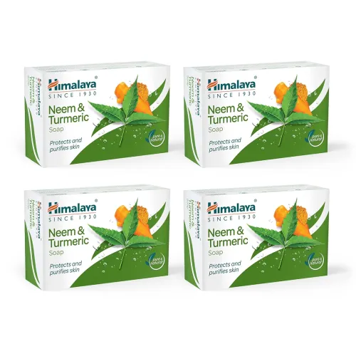 Image of Himalaya Herbals Neem and Turmeric Soap, 125gm(Pack of 4) 
