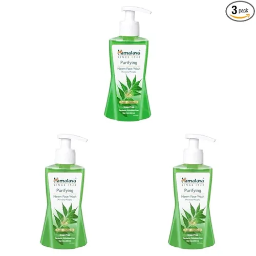 Image of Himalaya Herbals Purifying Neem Face Wash, 200ml (Pack of 3)