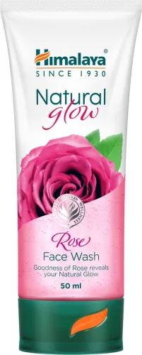 Image of HIMALAYA NATURAL GLOW ROSE FACE WASH 50ML INDIA Face Wash (50 ml)