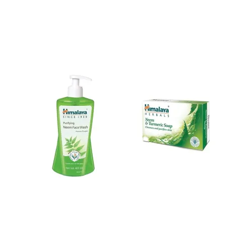Image of Himalaya Neem Face Wash 400ml + Neem Soap 125g (Pack of 4)
