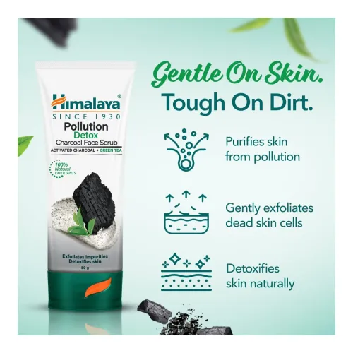Image of Himalaya Pollution Detox Charcoal Face Scrub | 100g.