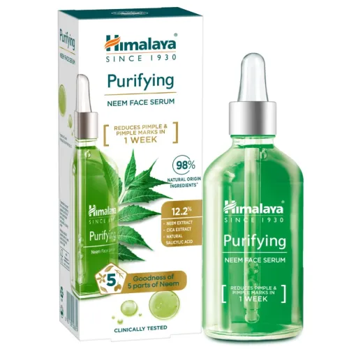 Image of Himalaya Purifying Neem Face Serum | 2% Natural Salicylic Acid + Cica + 5 Parts Neem Extract | Reduce Acne & Pimple Mark