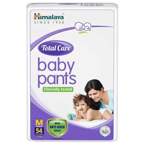 Image of Himalaya Total Care Baby Pants Diapers, Medium (7- 12 kg), 54 Count, With Anti-Rash Shield, Rapid Absorption, Superior C