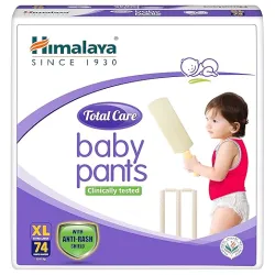 Himalaya Total Care Baby Pants Diapers XL (74 Count) 12-17 kg