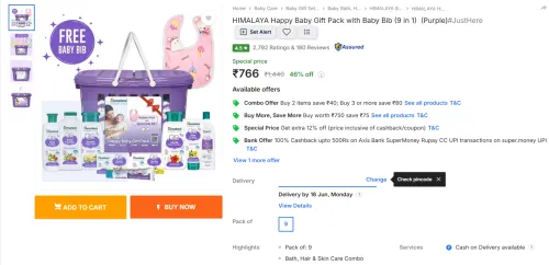 Image of HIMALAYA Happy Baby Gift Pack with Baby (9 in 1) 