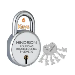 Hindson 65mm Heavy Duty Padlock with 6 Keys