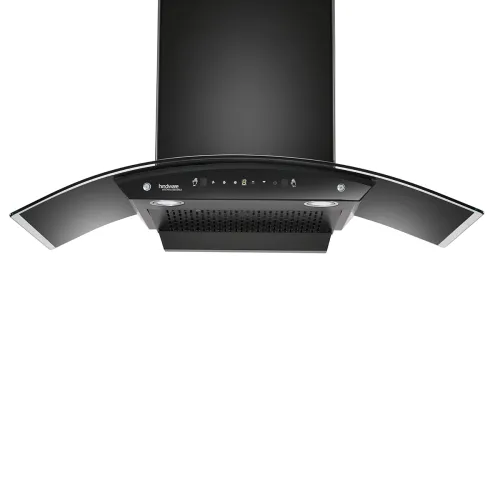 Image of Hindware Smart Appliances | Amyra 90 cm Chimney | 1200 CMH | Auto Clean | Curved Glass | Filterless | Touch Control, Mot