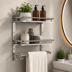 Hindware Bathroom Accessories 3-Layer Multi-Purpose Shelf