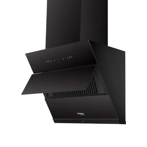 Image of Hindware Greta Neo 60cm Chimney 1350 CMH, Auto Clean, Filterless, Black