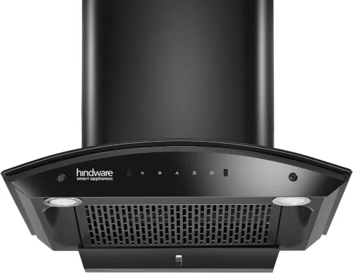 Image of Hindware Nadia IN 60 1500 CMH 60 cm Auto Clean Chimney (Wall Mounted, Black)